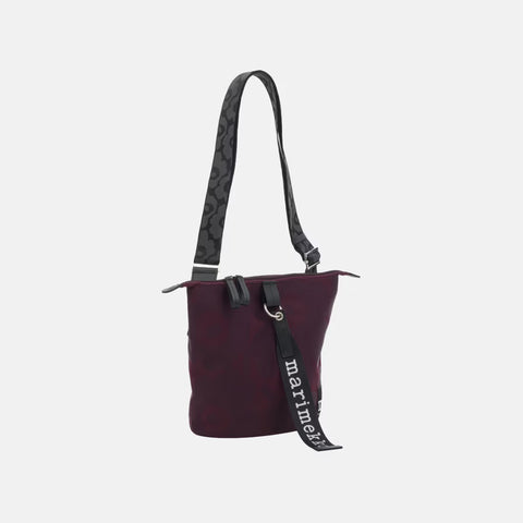 Marimekko-Carry All Unikko Veske Burgunder-Norway Designs