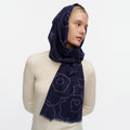 Marimekko-Fiore Piirto Unikko Skjerf Blå-Norway Designs