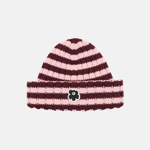 Marimekko Improvisaatio Tasaraita Lue i 100% ull med striper i rosa og burgunder