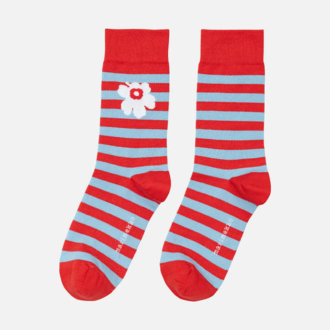 Marimekko - Kasvaa Tasaraita Unikko One Sokker