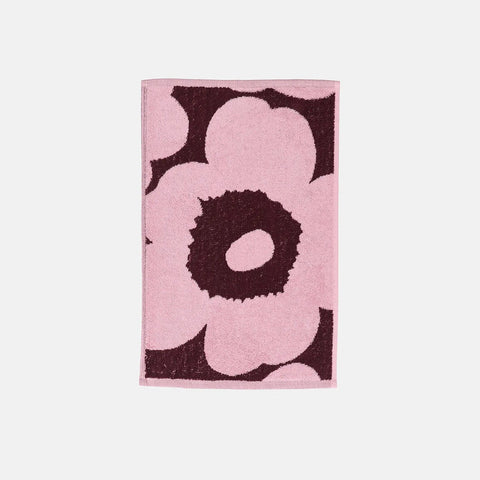 Marimekko Unikko Gjestehåndkle 30x50cm Rosa Burgunder