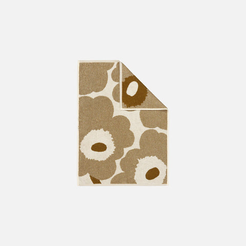 Marimekko Unikko håndhåndkle 50 x 70 cm hvit og bronze