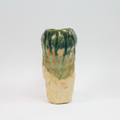 Marthine Spinnangr-Knopp Vase Stengods Medium Natur/Grønn-Norway Designs