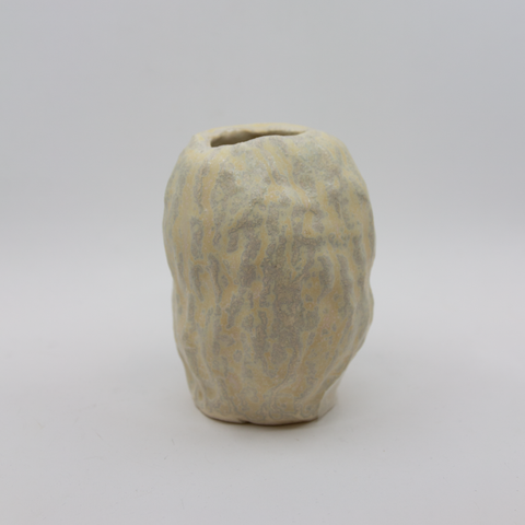 Marthine Spinnangr-Knopp Vase Stengods Melert Grå/Gul-Norway Designs