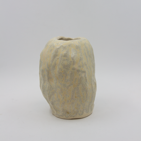Marthine Spinnangr-Knopp Vase Stengods Melert Grå/Gul-Norway Designs