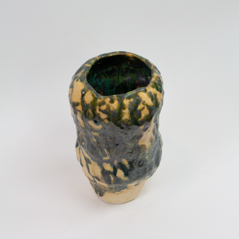 Knopp Vase Stengods Stor Natur/Grønn