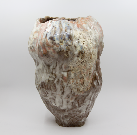 Knopp Vase Stor 12 Hvit/Rosa fra Marthine Spinnangr