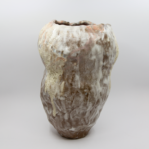 Knopp Vase Stor 12 Hvit/Rosa fra Marthine Spinnangr