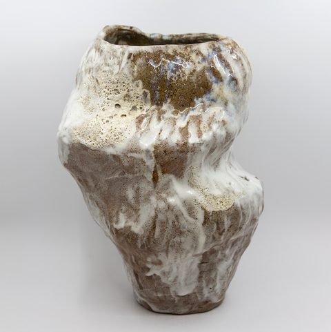 Knopp Vase Stor Naturhvit fra Marthine Spinnangr