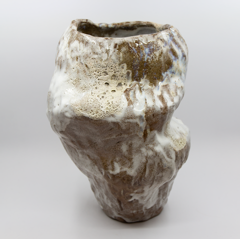 Knopp Vase Stor Naturhvit fra Marthine Spinnangr
