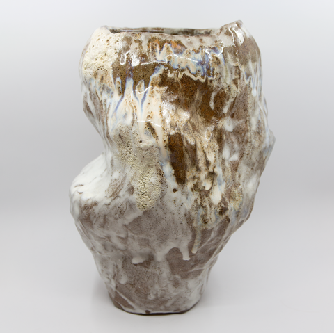 Knopp Vase Stor Naturhvit fra Marthine Spinnangr