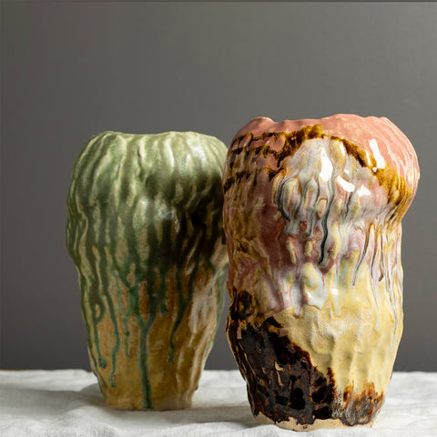 Marthine Spinnangr - Knopp Vase Steingods Rosa - Norway Designs
