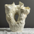 Marthine Spinanngr - Vase Ukiyo Steingods Hvit - Norway Designs