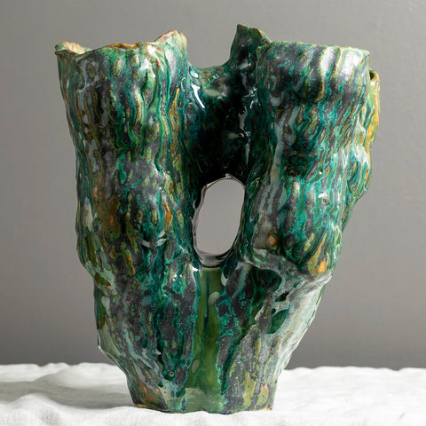 Marthine Spinnangr - Ukiyo Vase Steingods Grønn - Norway Designs