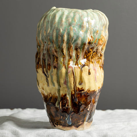 Marthine Spinnangr - Knopp Vase Steingods Grønn - Norway Designs