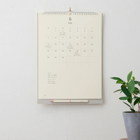 MD Veggkalender m/Blyant 2027 fra Midori
