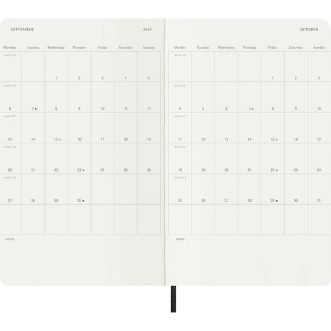 Kalender 2027 Soft L Uke Notat fra Moleskine