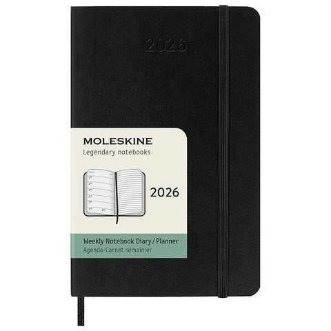 Moleskin - Planner 2026 12m Soft Pocket Uke/Notat - Norway Designs