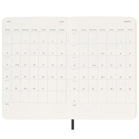 Moleskin - Planner 2026 12m Soft Pocket Uke/Notat - Norway Designs