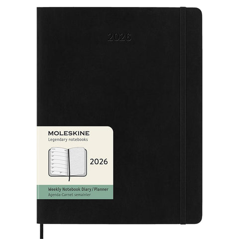 Moleskin - Planner 2026 12m Soft XL Uke/Notat - Norway Designs