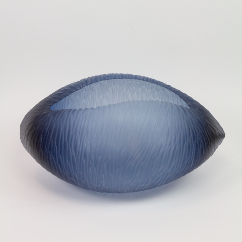 Mølstad Glass-Ly 1 Glasskulptur Stålblå-Norway Designs