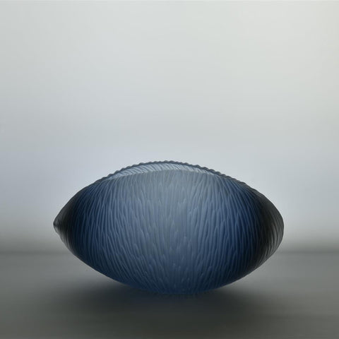 Mølstad Glass-Ly 1 Glasskulptur Stålblå-Norway Designs