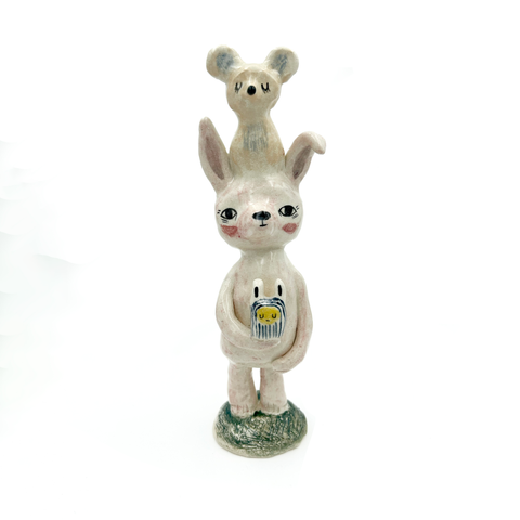 MOumonde-Hare/Mus Totem Skulptur-Norway Designs