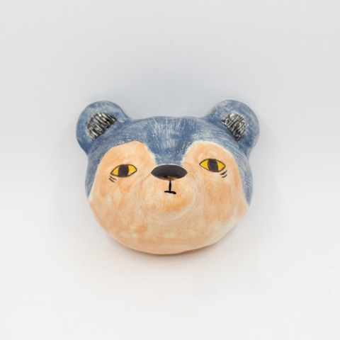 Moumonde-Bear Vegghengt Rosa/Blå-Norway Designs