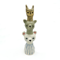 Moumonde-Bjørn og Katt Totem Skulptur-Norway Designs