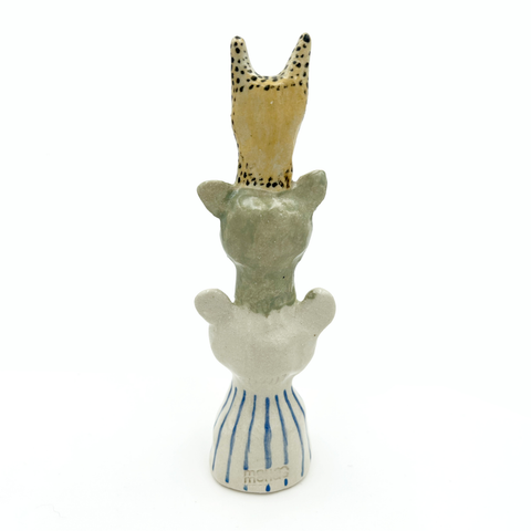 Moumonde-Bjørn og Katt Totem Skulptur-Norway Designs