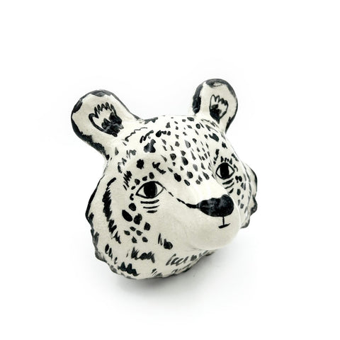 Moumonde-Leopard Tiger Veggkunst Hvit/Sort-Norway Designs