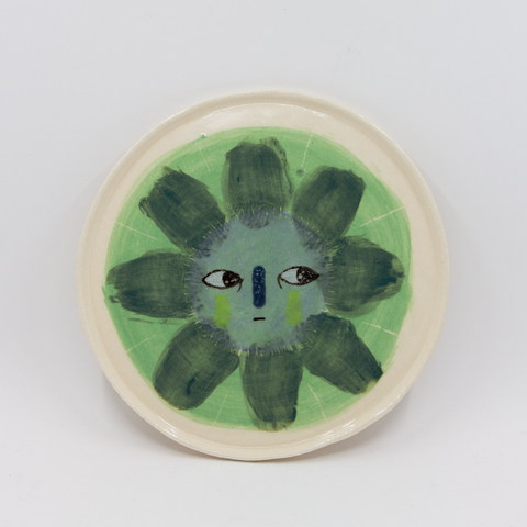 Moumonde-Veggbilde Fleur Grønn Ø17cm-Norway Designs