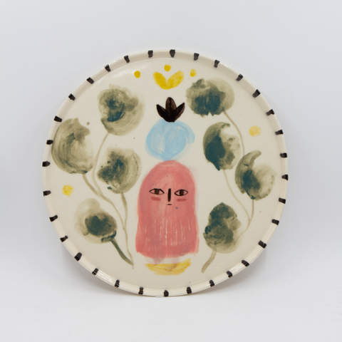 Moumonde-Veggbilde Spøkelse Ø20,5cm hvit-Norway Designs