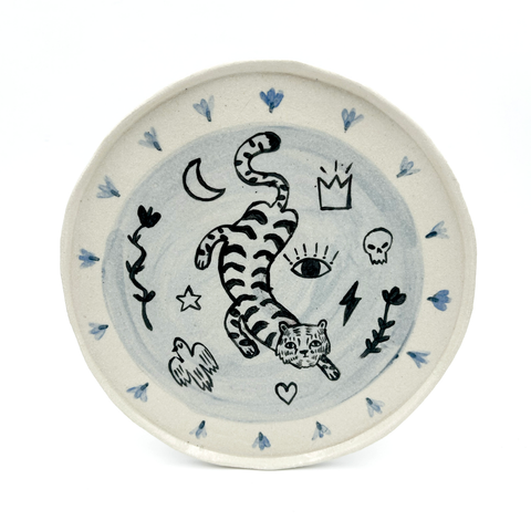 Moumonde-Veggbilde Tiger Blå-Norway Designs