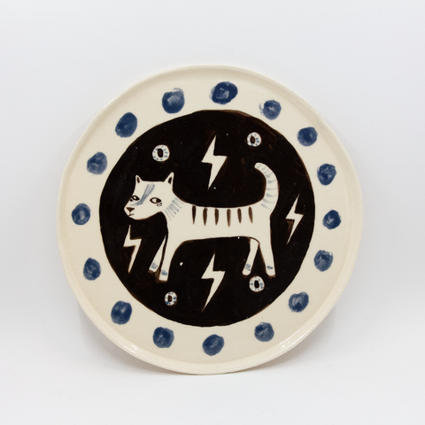 Moumonde-Veggbilde Tiger Sort Ø20,5cm-Norway Designs