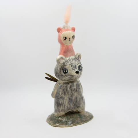 Moumonde-Wingbears Grå/Rosa H26cm-Norway Designs