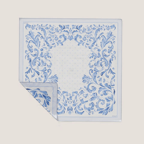Mykle-Bomullsrose Skjerf Blå-Norway Designs
