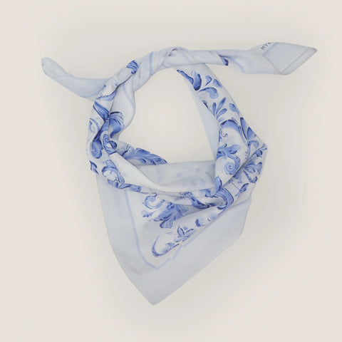 Mykle-Bomullsrose Skjerf Blå-Norway Designs