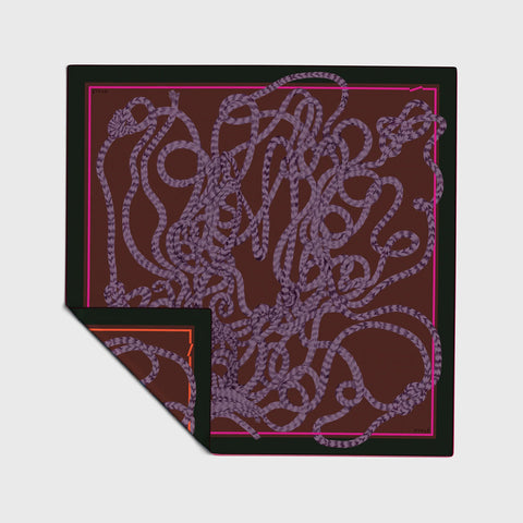 Myklé Ropes Entwine Silkeskjerf 90x90cm