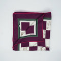 Myklé Ropes Damier Silkeskjerf 90x90cm Plum