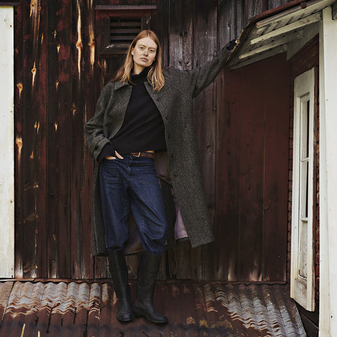 Nygårdsanna - Raglan Coat Harris Tweed - Norway Designs