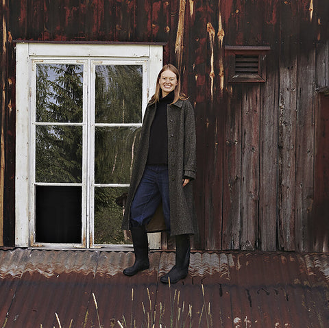 Nygårdsanna - Raglan Coat Harris Tweed - Norway Designs