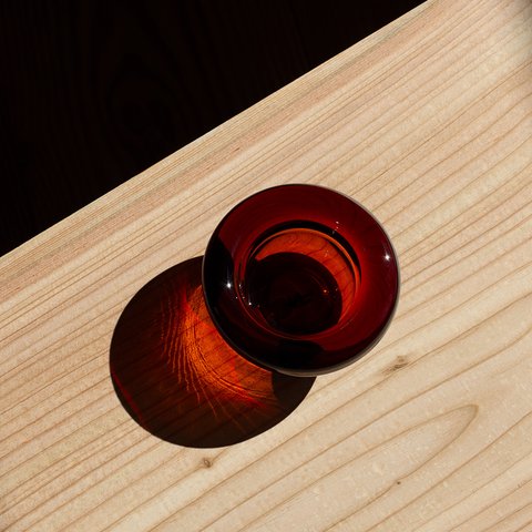 Nedre Foss Sirkel Telysholder 10x5cm i fargen dark maple sirup