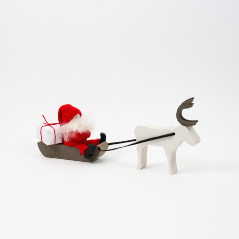 Spegels-Nisse med rein og slede-Norway Designs