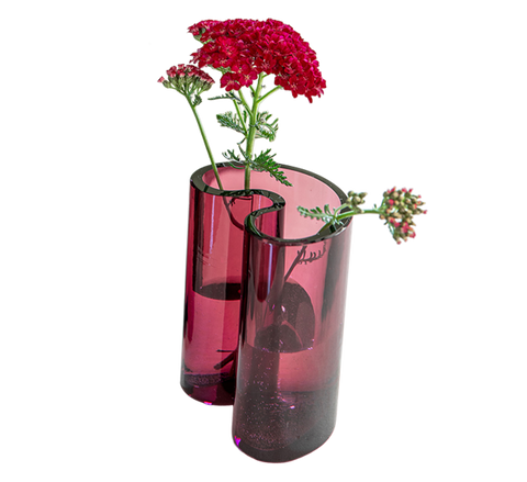 Noi doi Designstudio-Bror Vase H11cm Aubergine-Norway Designs