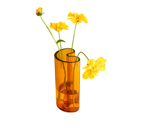 Noi doi Designstudio-Bror Vase H16cm Amber-Norway Designs