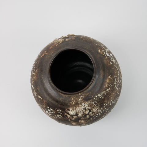 Noor Keramikk-Vase Stengods Liten Penselglasur Brun/Hvit-Norway Designs