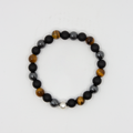Stenarmbånd Sort Stenmix Sølvkule 8mm fra Norway Designs