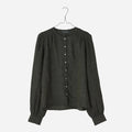 Nygårdsanna - Raw Collar Blouse Green - Norway Designs