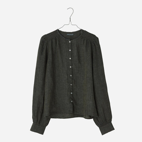 Nygårdsanna - Raw Collar Blouse Green - Norway Designs